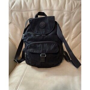 Kipling Backpack Bag Queenie Small Black Pockets Nylon Live Light